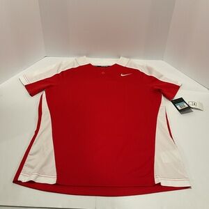 Nike Softball Dri-FIT Womens Medium Red White Jersey Athletic Shirt NWT